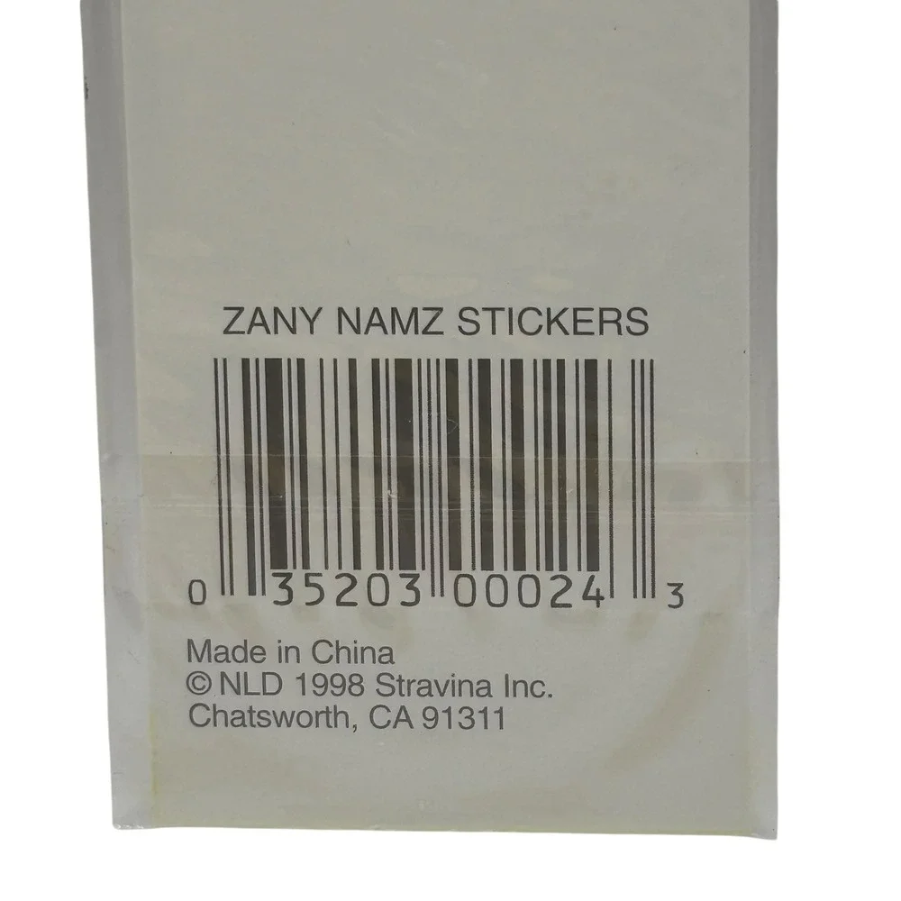 Vintage 1998 Stravina Zany Namz Becky Action Stickers 4 Pack Sealed Retro‎ 90s